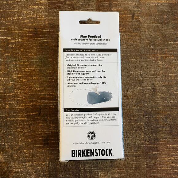 Birkenstock Blue Footbed Arch Support Casual Shoes Foot Insole 40 W9 M10 w/Box - Picture 4 of 7